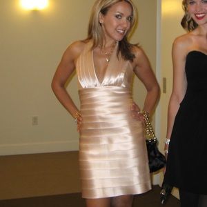 BCBG champagne cocktail dress